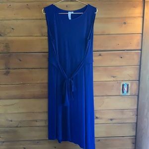 Flowy Blue Summer Dress Asymmetrical